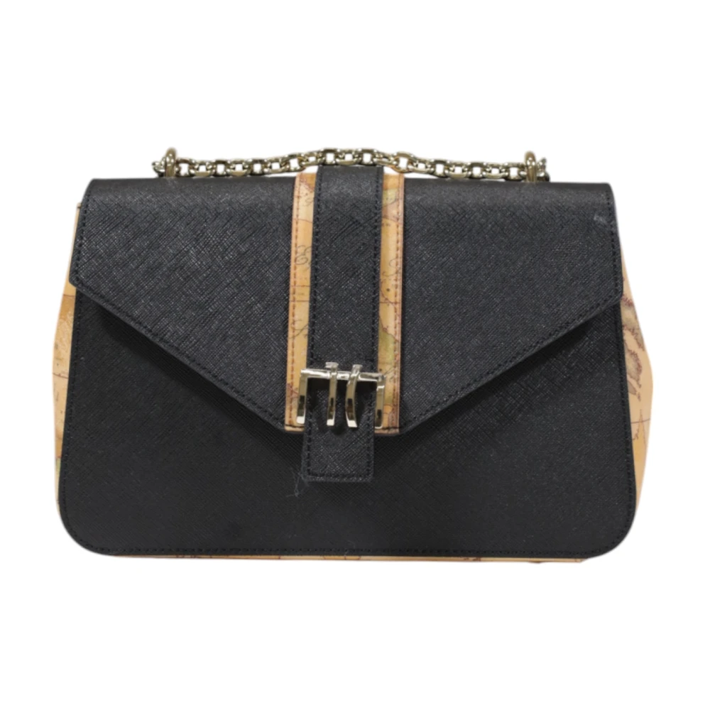 Alviero Martini 1a Classe Stijlvolle Middelgrote Tassen Collectie in PVC Black Dames