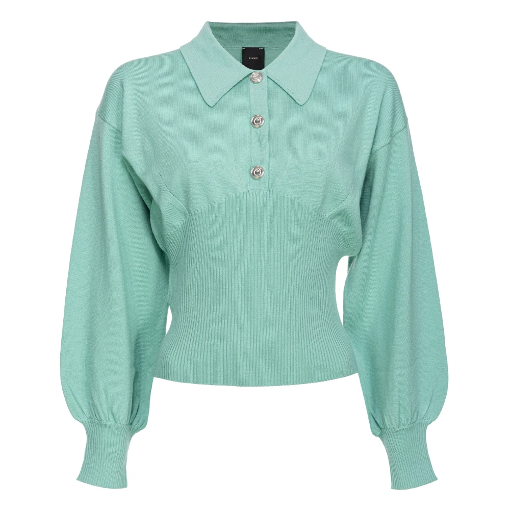 Pinko Turquoise Sweater Collectie Green Dames