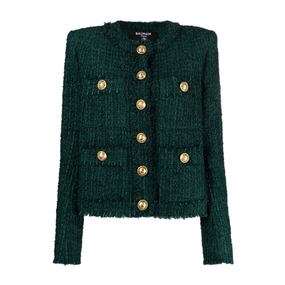 Jackets > Tweed Jackets - - Balmain - Modalova
