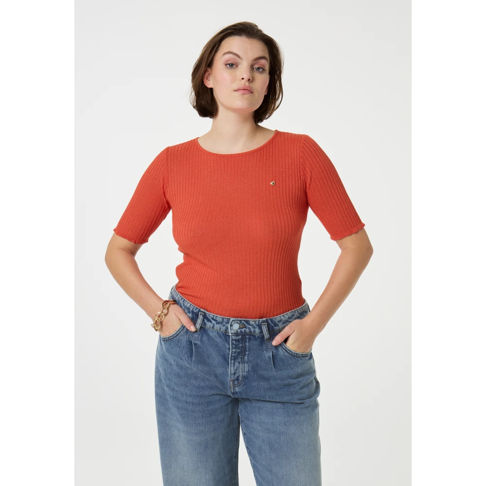 Fabienne Chapot Gemma Short Sleeve Orange Dames