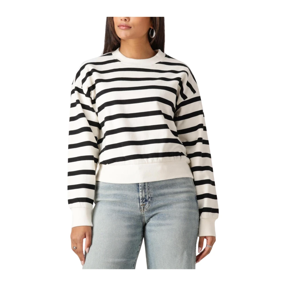 Minus Zwart Sweatshirt Estella Stijl White Dames