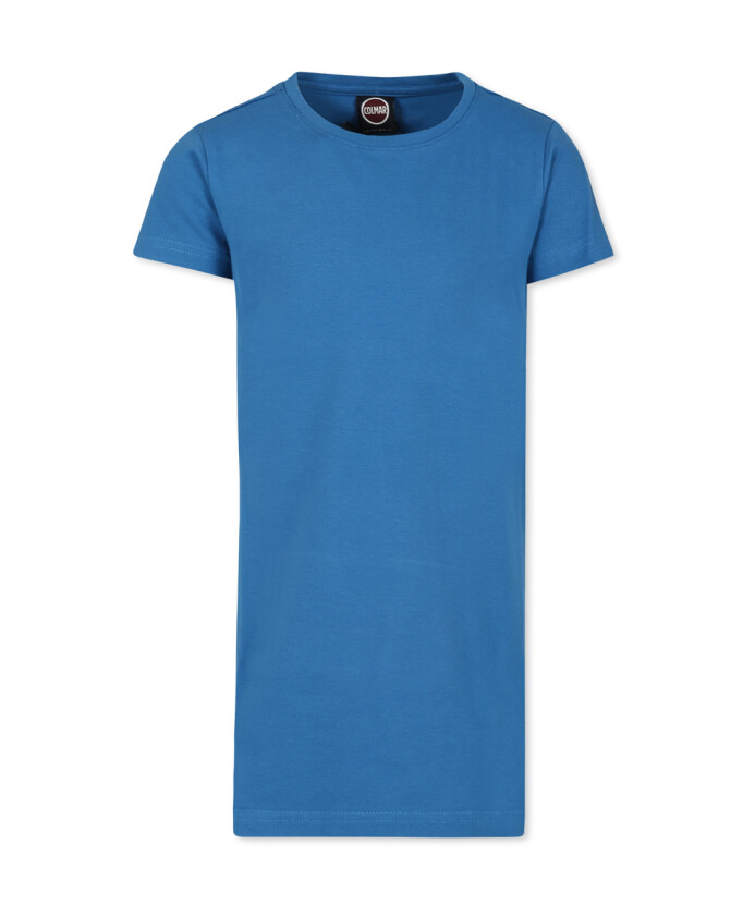 robe-courte-en-pique-de-coton-bleu