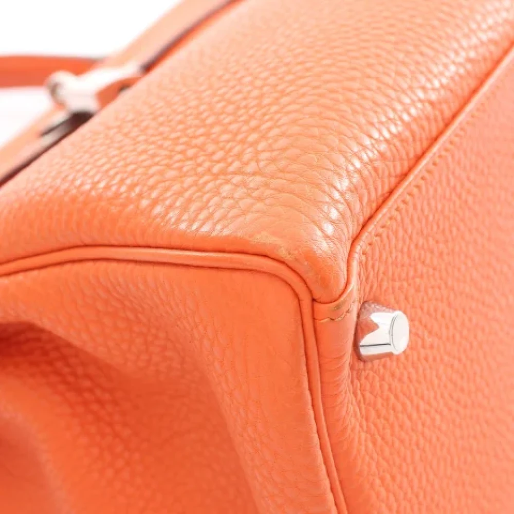 Hermès Vintage Pre-owned Leather handbags Orange Dames