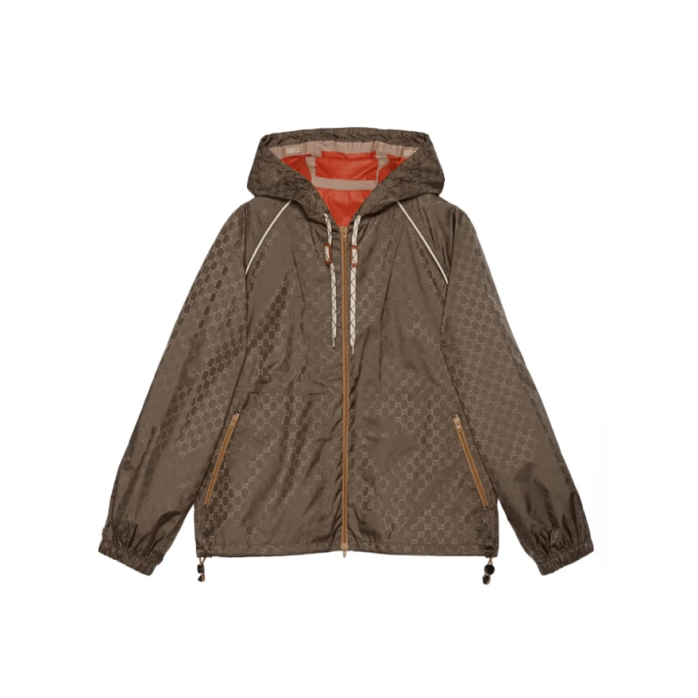 Gucci Dubbele G slouch-hoodiejas Brown Heren
