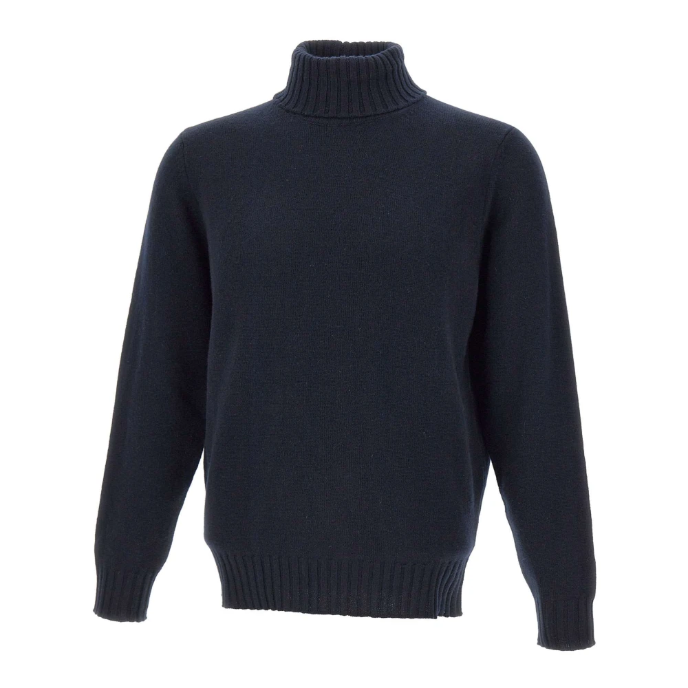 Filippo De Laurentiis Blue Wool And Cashmere Turtleneck - Male - Turtlenecks - 3XL - Knitwear