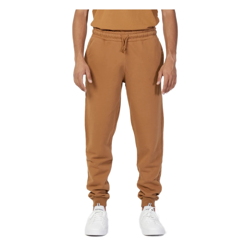 Fila Men's Brown Sweatpants, Xl, Cotton Trousers With Laces