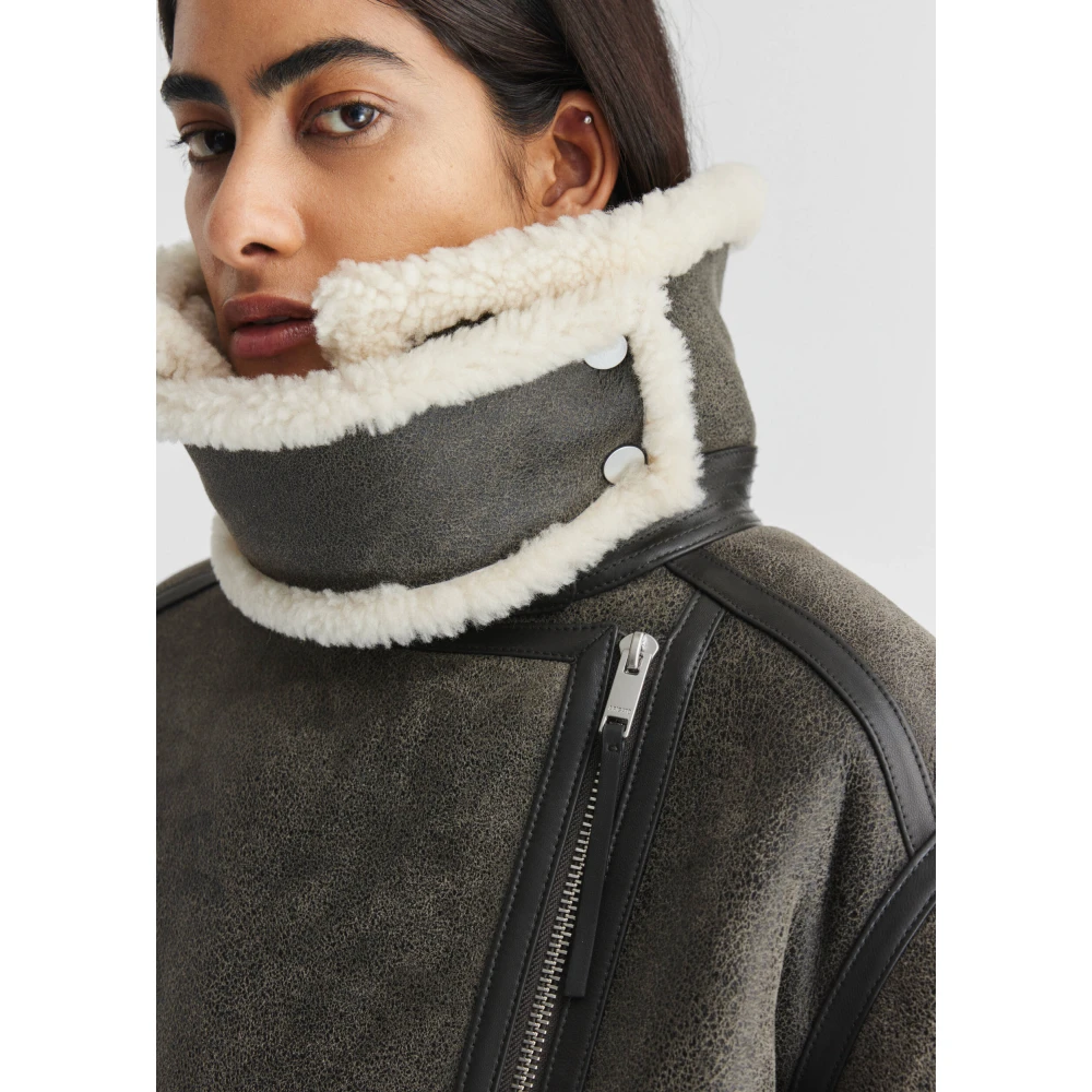 Axel Arigato Horizon Shearling Jas Gray Dames
