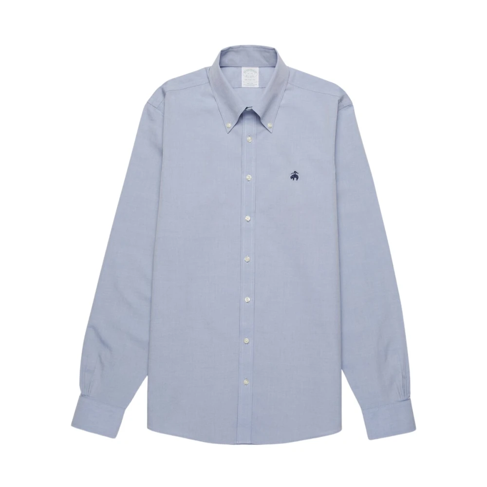 Brooks Brothers Milano Fit Non-Iron Skjorta med Knappar Blue, Herr