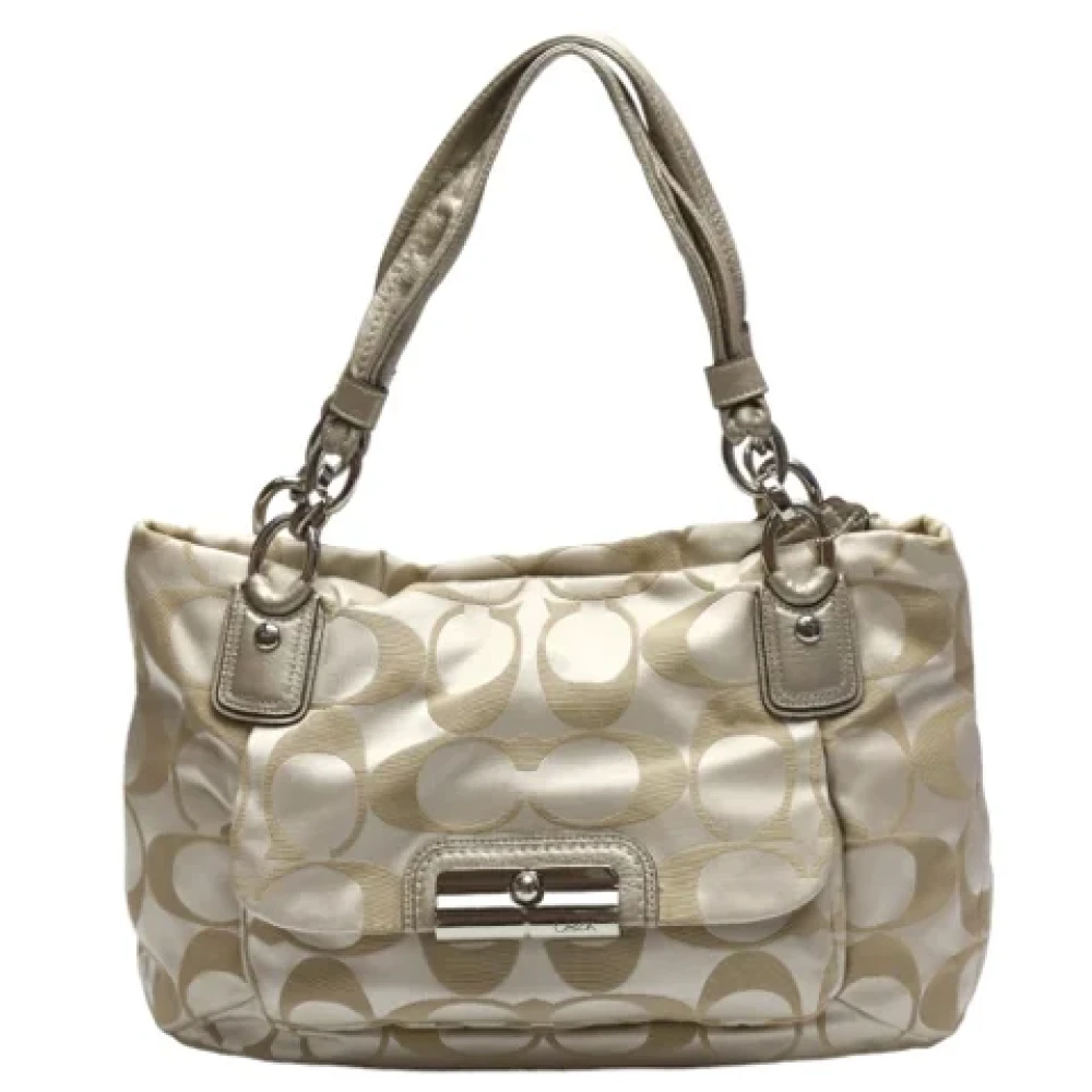 Coach Pre-owned Leather totes Beige Dames