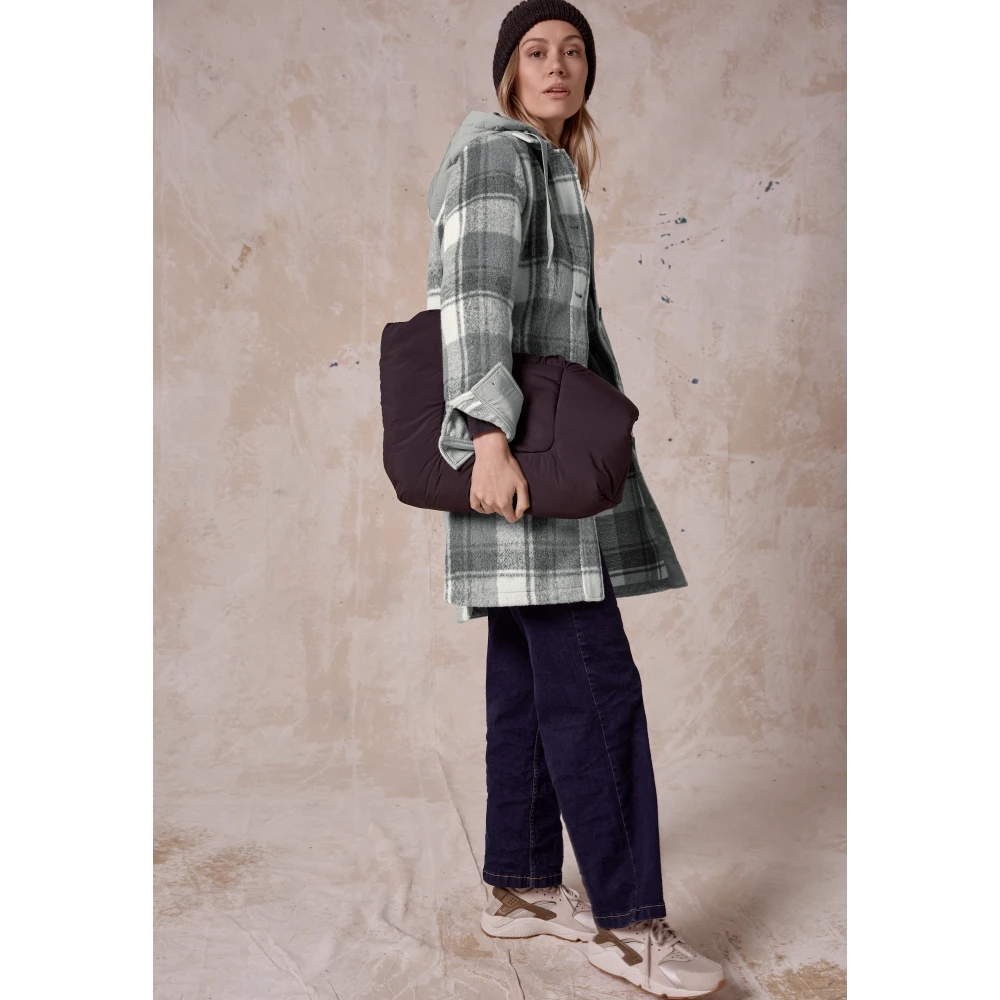 cecil Lang overshirt met capuchon en zakken Gray Dames