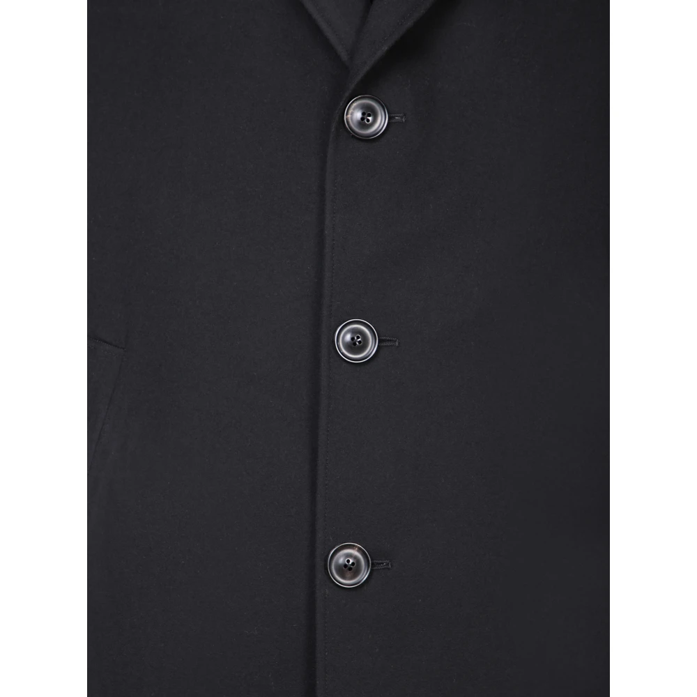 Canali Luxe Wol Kasjmier Jas Black Heren