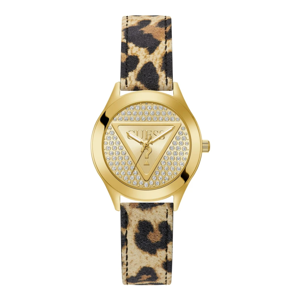 Guess Yellow Watches, Female, One Size, Women's Bracelet Watch Glitz Plaque Gold Gw0745l2