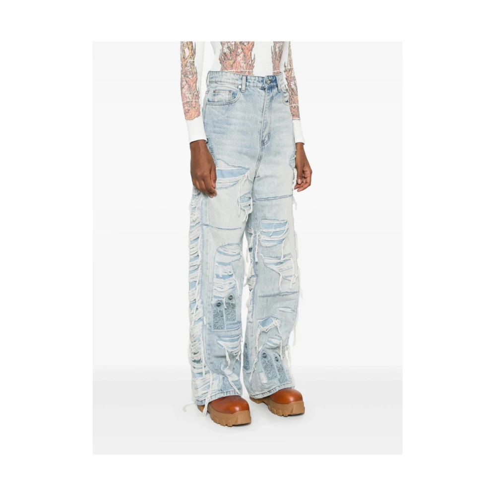 Who Decides War Lichtblauwe Patch Detail Jeans Blue Heren
