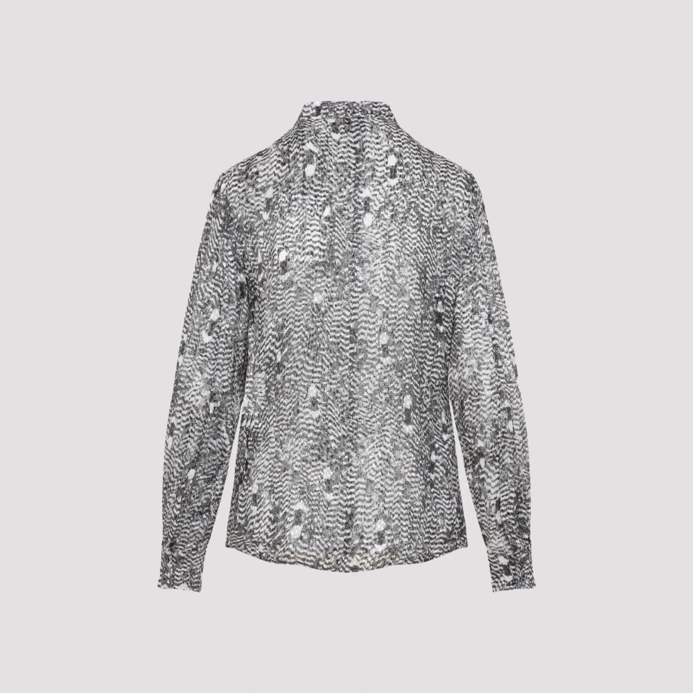 Isabel marant Zwarte Zijde Blend Chique Shirt Gray Dames