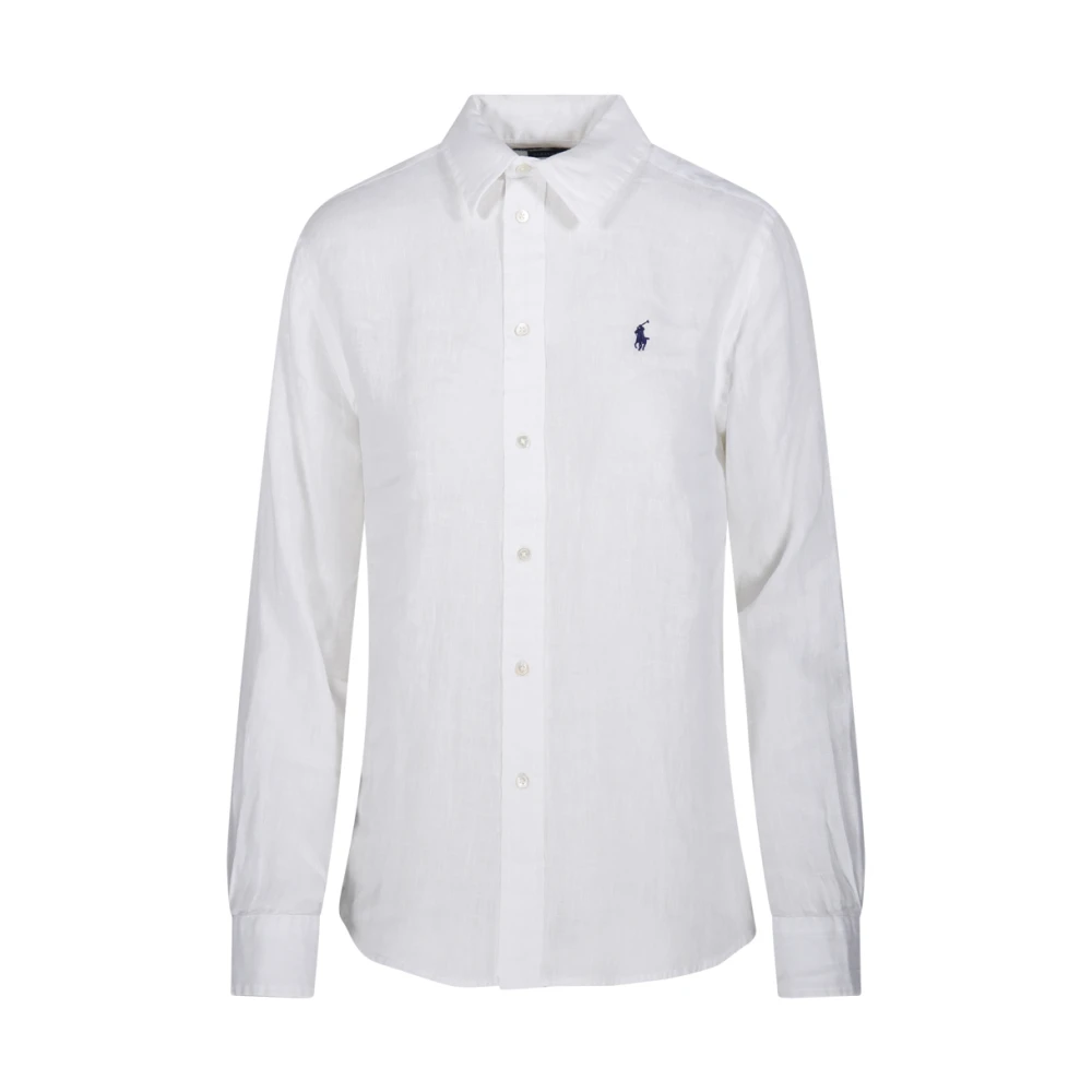 Ralph Lauren Langemouw Knopen Voor Shirt White Dames