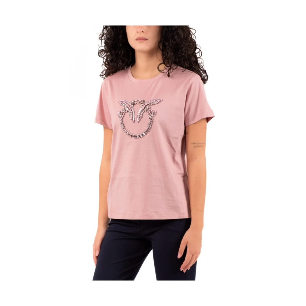 pinko Dames T-shirt in Roze Pink Dames