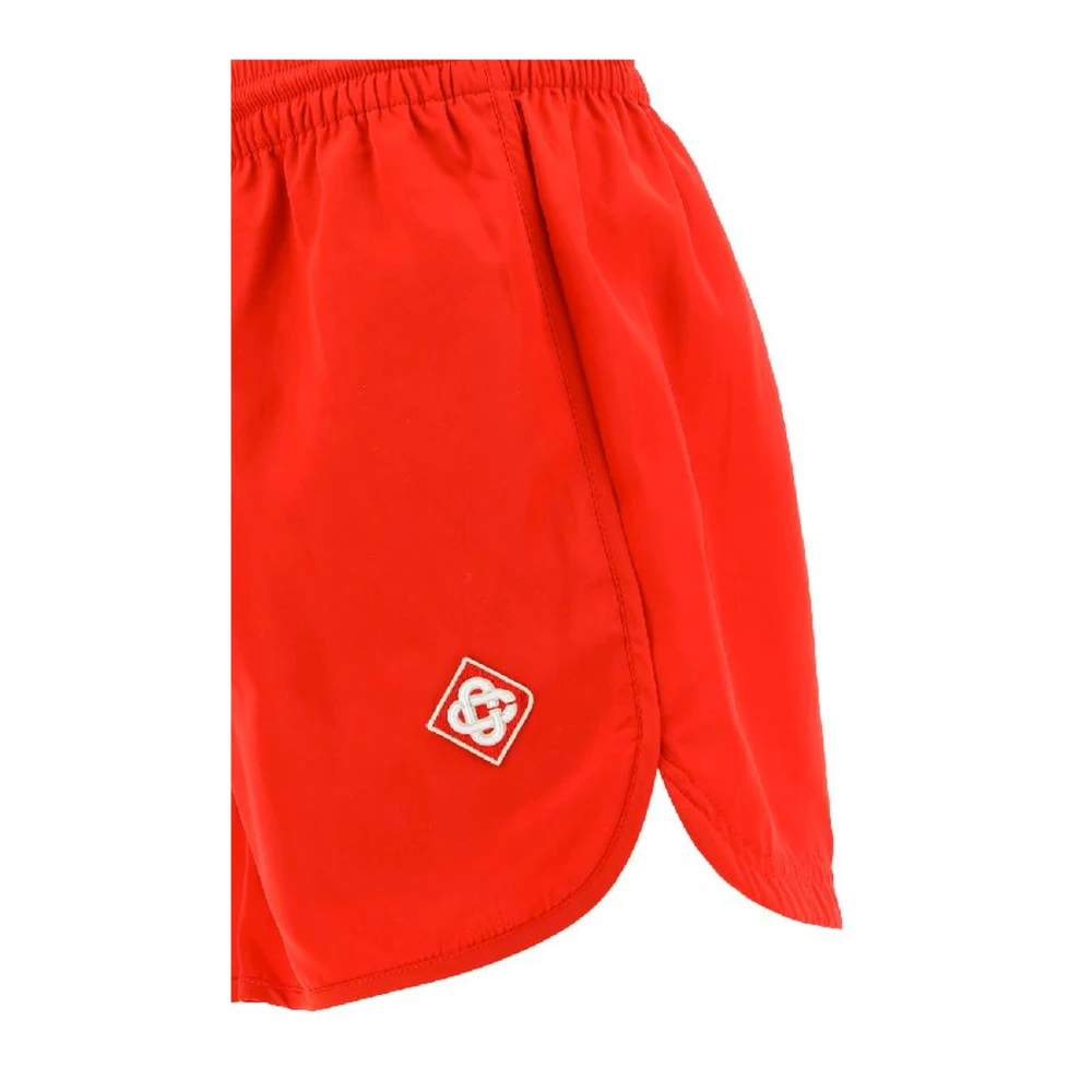 Casablanca Logo Shorts met trekkoord in de taille Red Dames