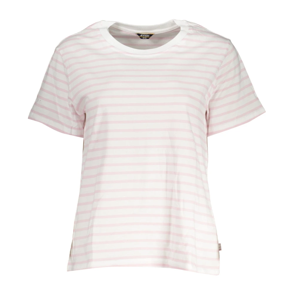 K-way Korte Mouw Ronde Hals T-shirt Wit White Dames