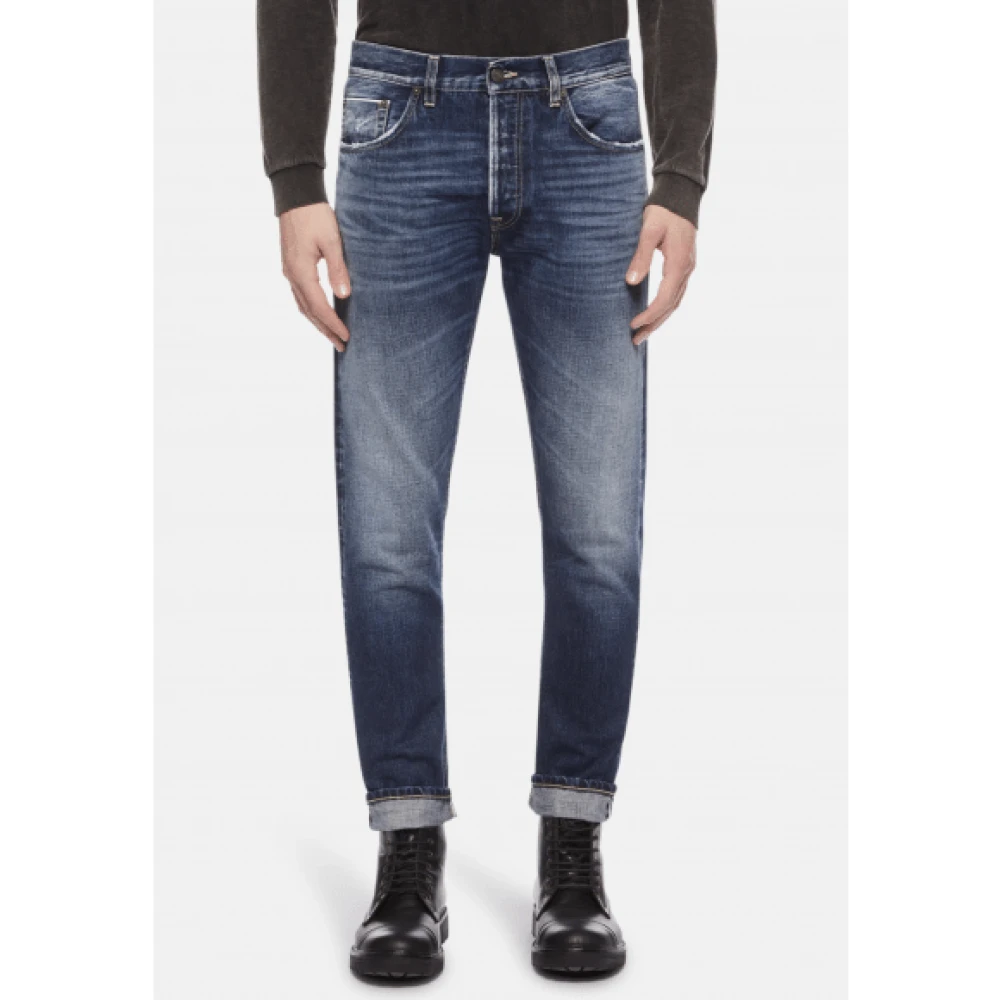 Dondup Regular-Fit Selvedge Jeans Blue Heren