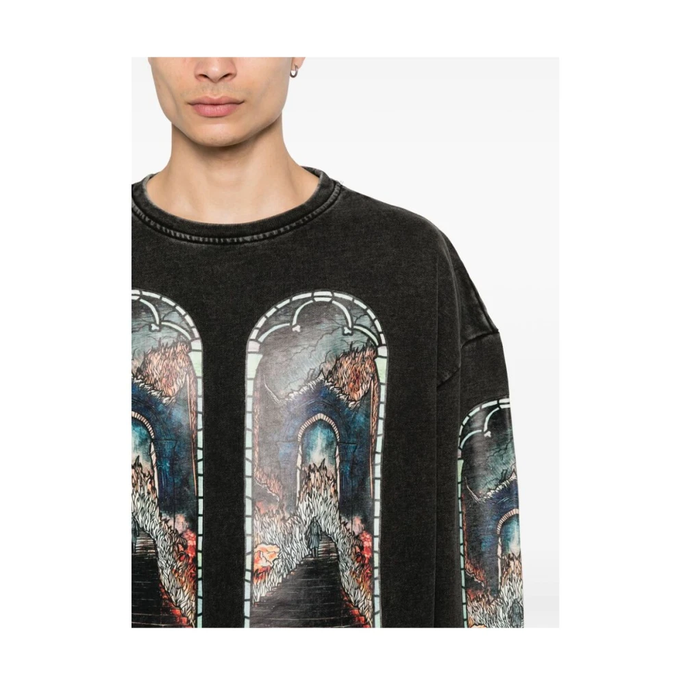 Who Decides War Stained Glass Crew Neck Sweater Multicolor Heren