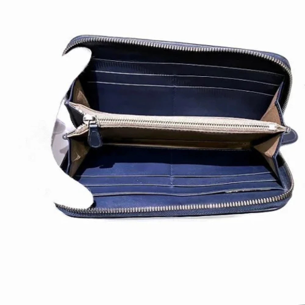 Bottega Veneta Vintage Pre-owned Leather wallets Blue Dames