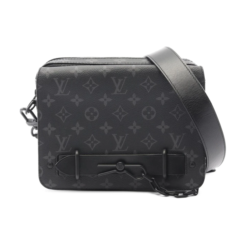 Louis Vuitton Vintage Women's Black Pre-Owned Monogram Eclipse Messenger Bag