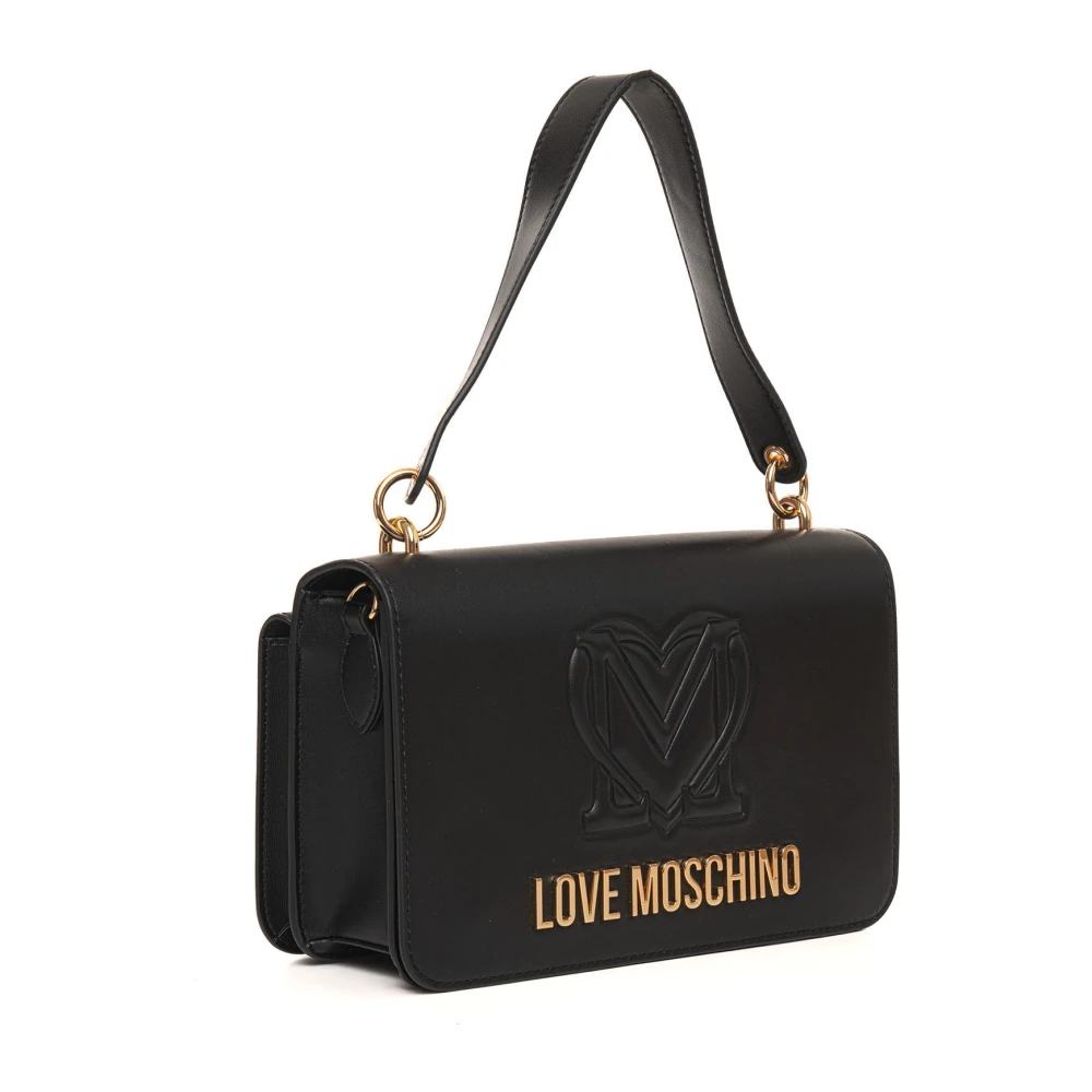 Love Moschino Stijlvolle Medium Tas met Top Handvat Black Dames