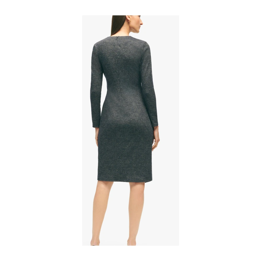 Brooks Brothers Medium Grijze Wikkeljurk van Katoen en Wolmix Gray Dames