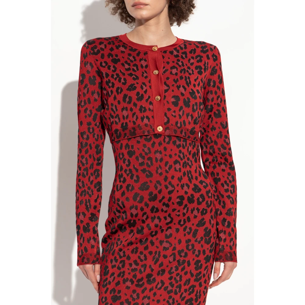Versace Vest met geborduurd patroon Red Dames