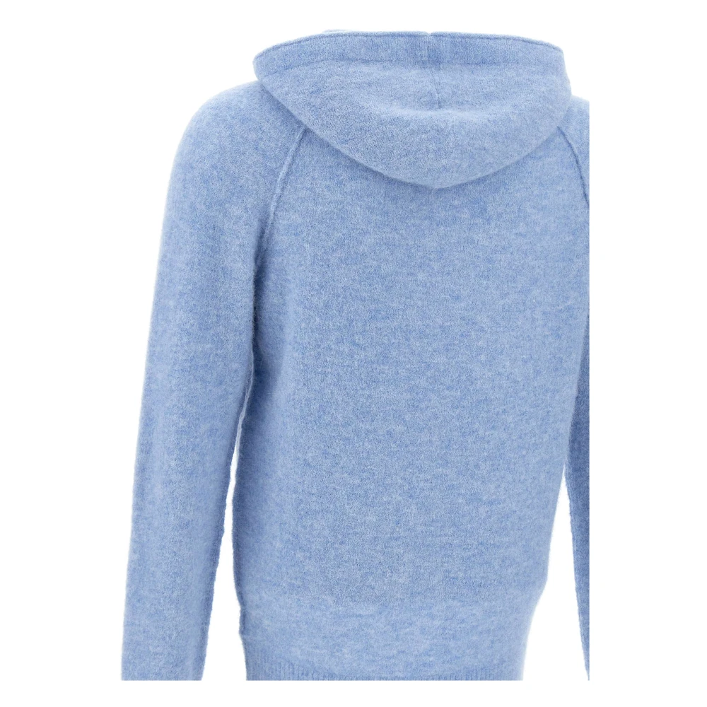 MC2 Saint Barth Piccadilly Alpaca Blend Hoodie Trui Blue Heren