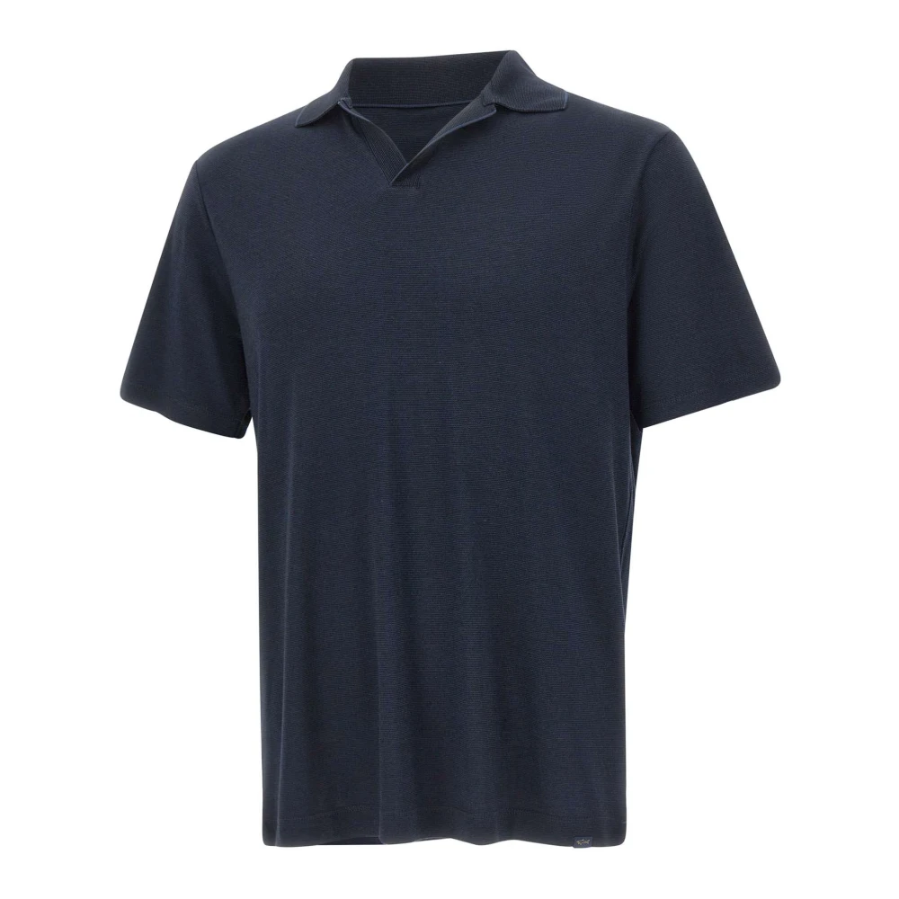 Paul & Shark Men's Blue X-Soft Interlock Cotton Polo Shirt - Polo Shirts - Xl - Tops