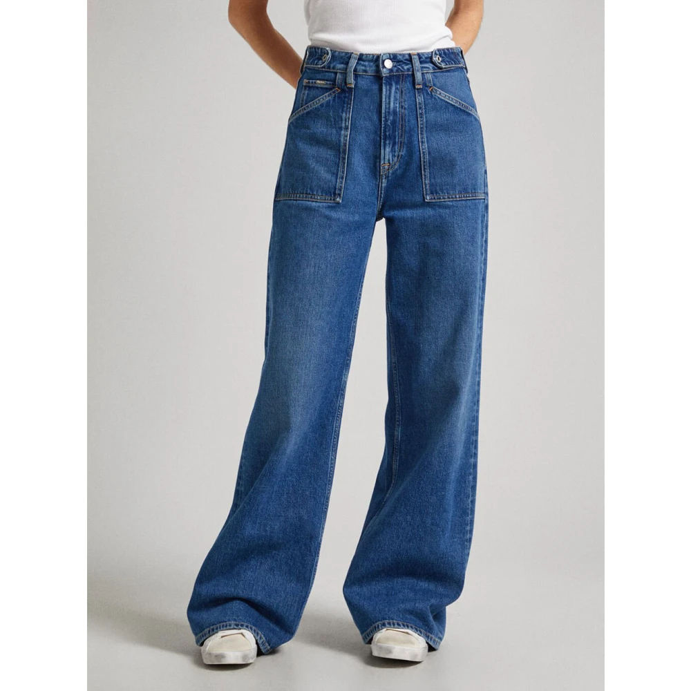 Pepe Jeans Wide Jeans Blue Dames