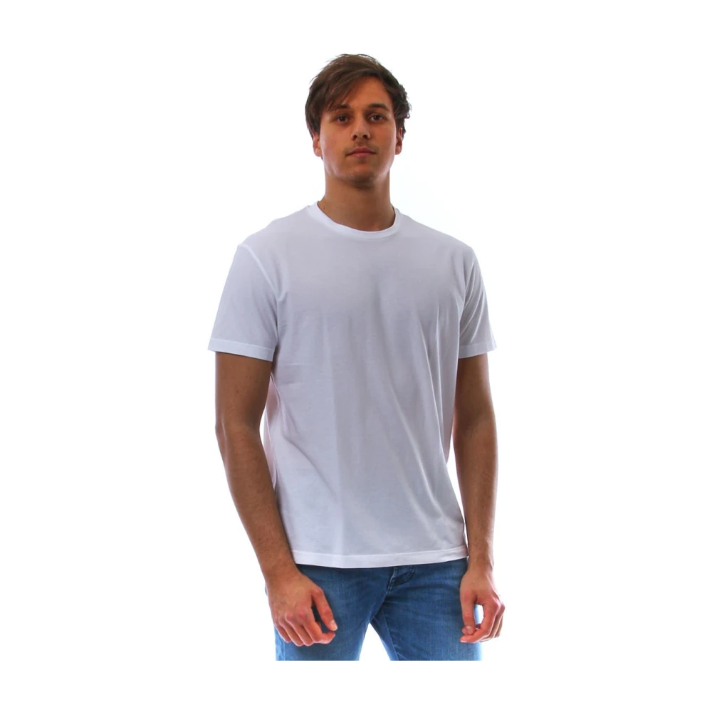 Altea Katoenen Crewneck T-shirt in Wit White Heren