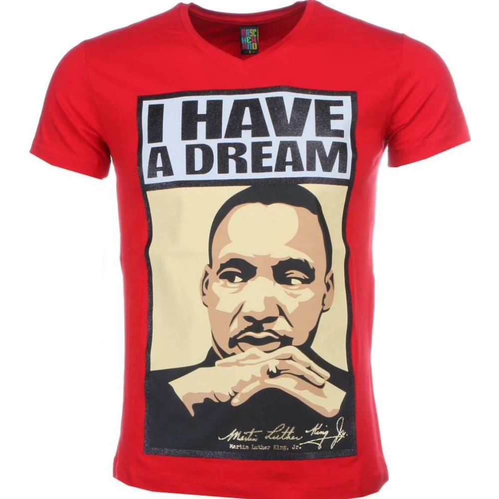 Local Fanatic Martin Luther King I Have A Dream - T-shirt Herr - 2302R Red, Herr