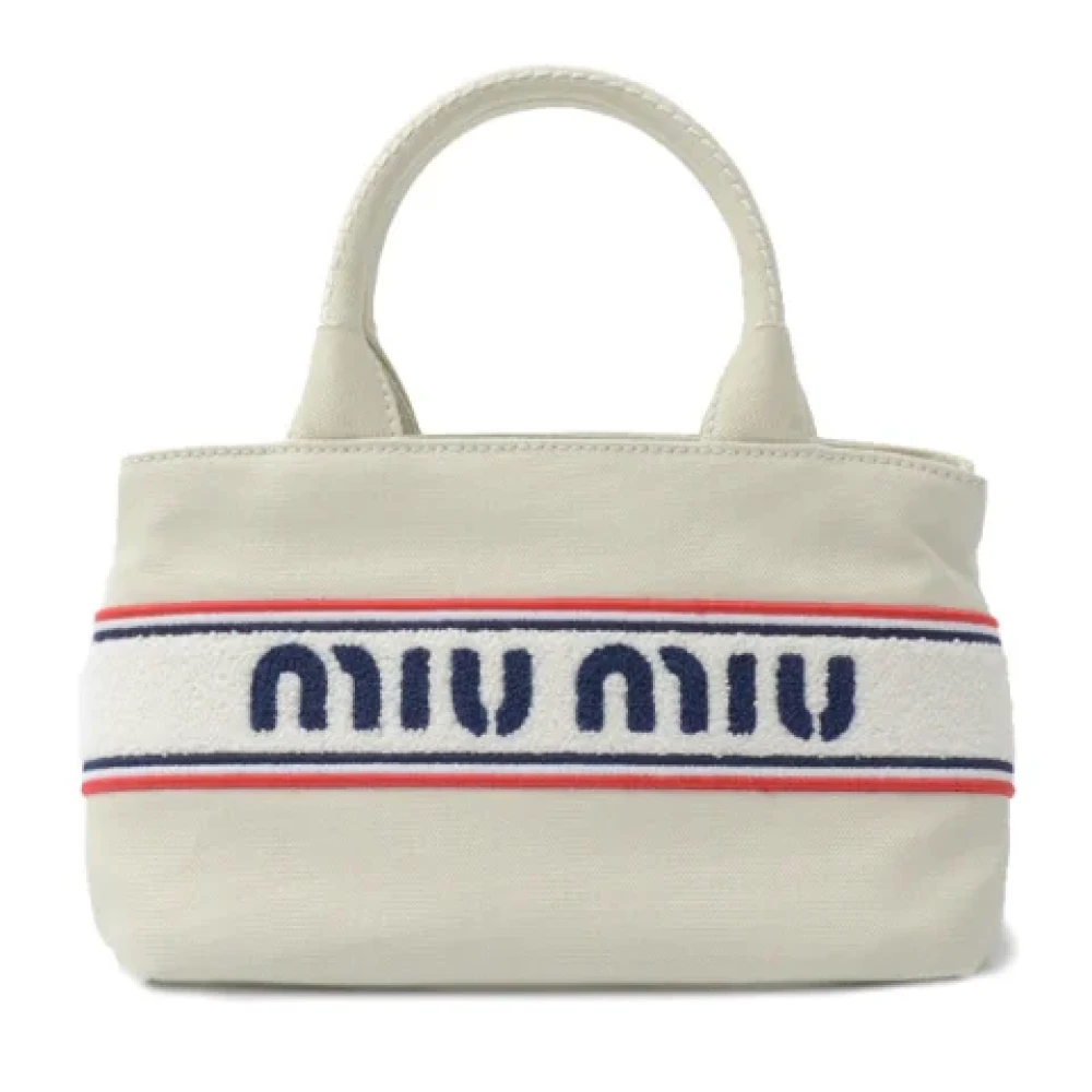 Miu Pre-owned Canvas handbags White Dames