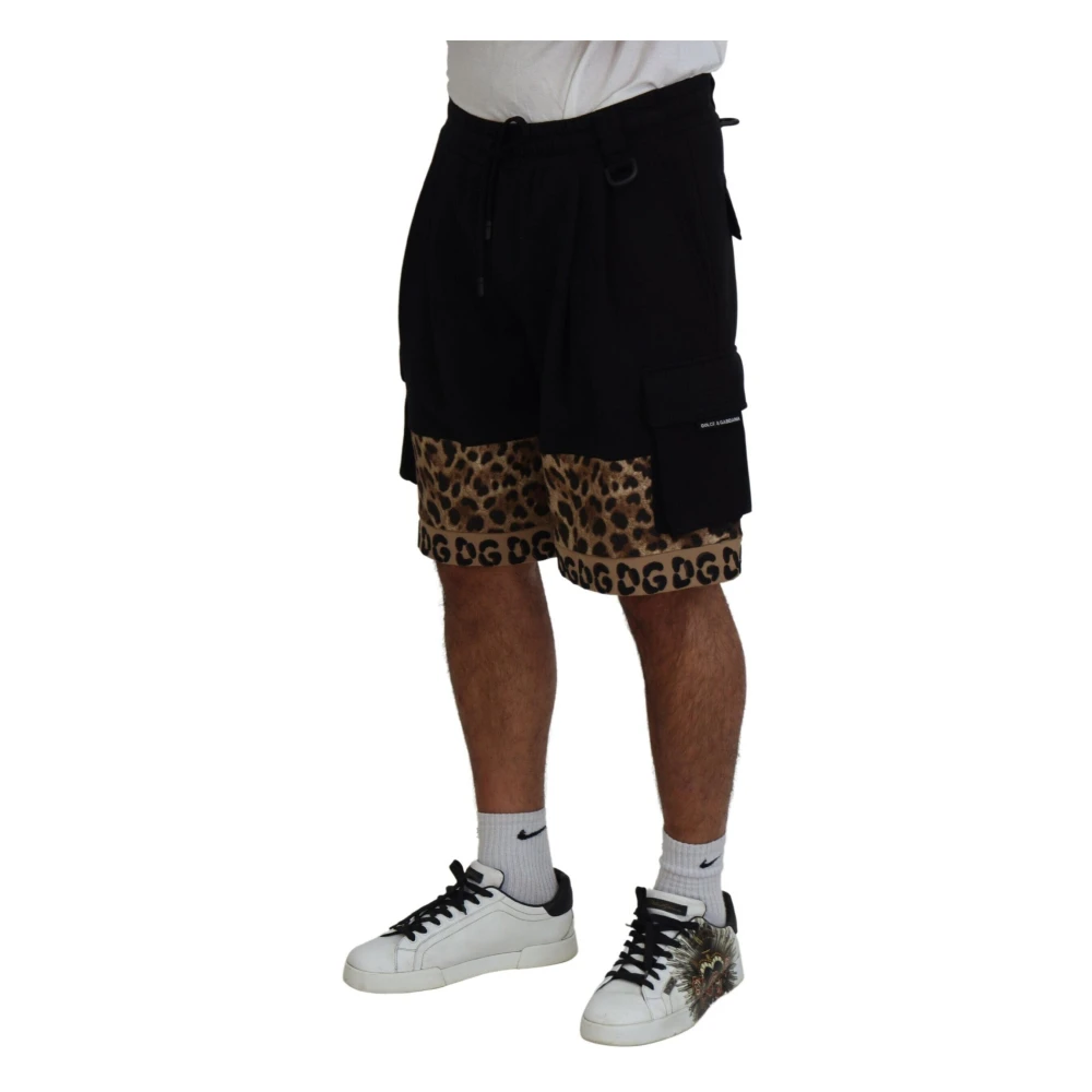Dolce & Gabbana Leopard Print Casual Shorts Multicolor Heren