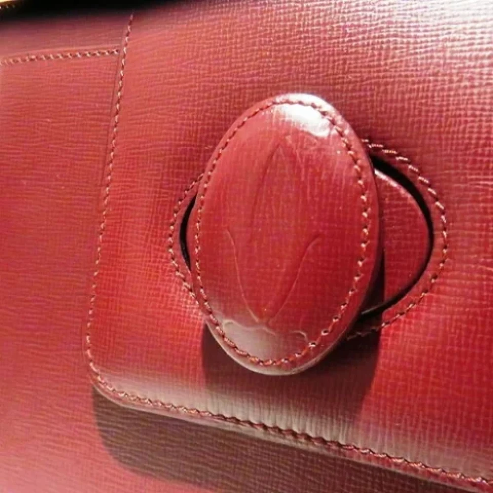 Cartier Vintage Pre-owned Leather shoulder-bags Red Dames