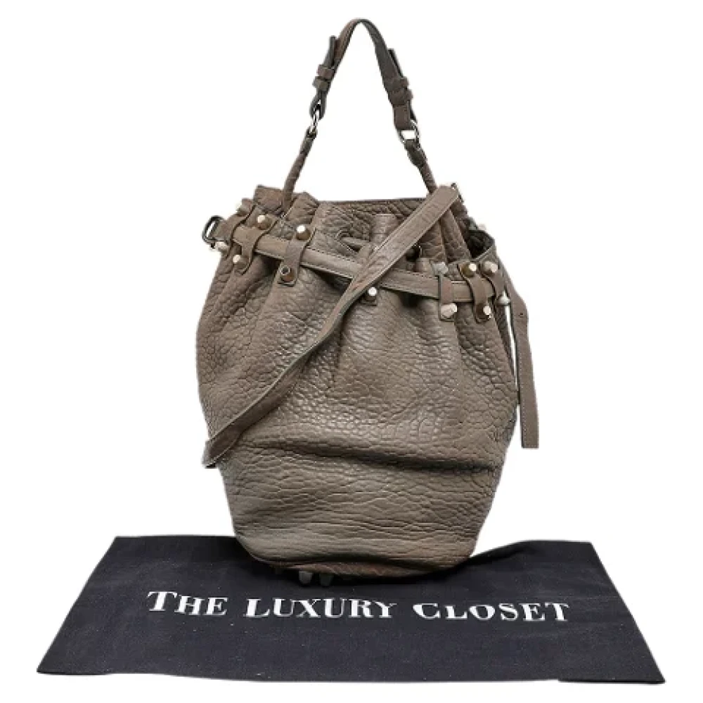 Alexander Wang Pre-owned Leather shoulder-bags Gray Dames