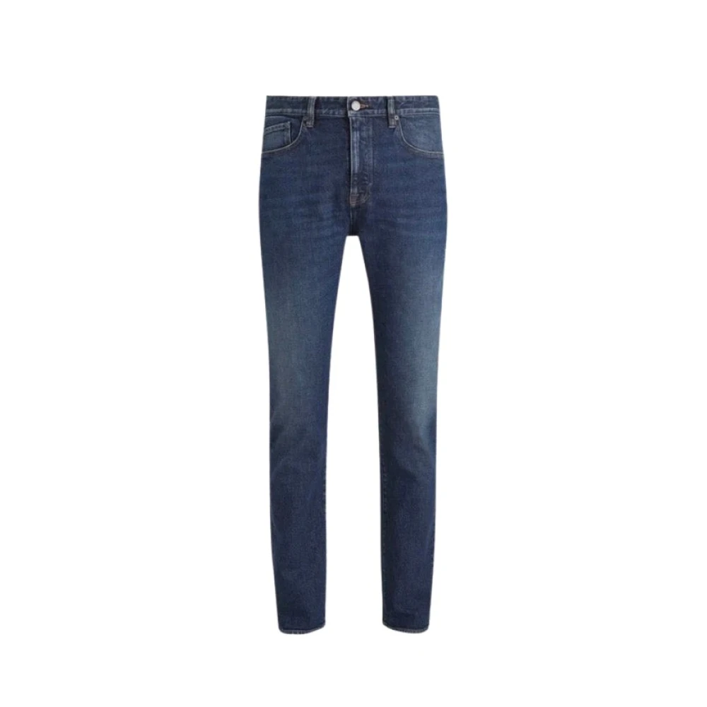 Belstaff Regular Washed Denim Jeans Blue Heren