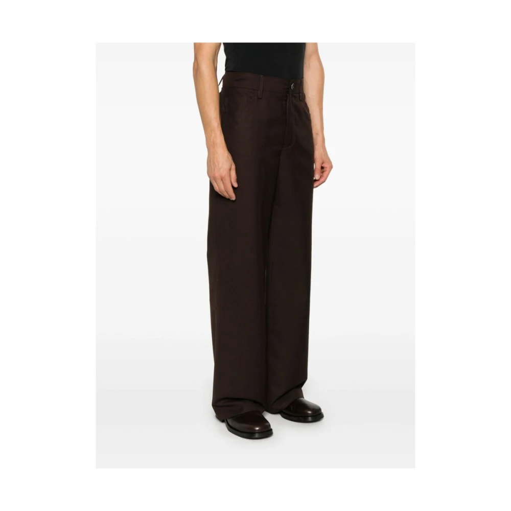 Séfr Bruine Gestreepte Straight Leg Jeans Brown Heren