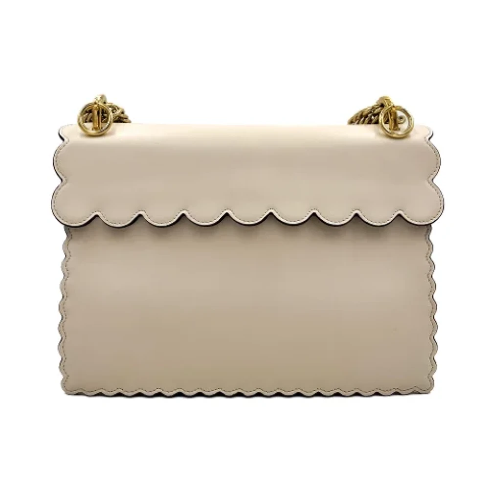 Fendi Vintage Pre-owned Leather fendi-bags Beige Dames