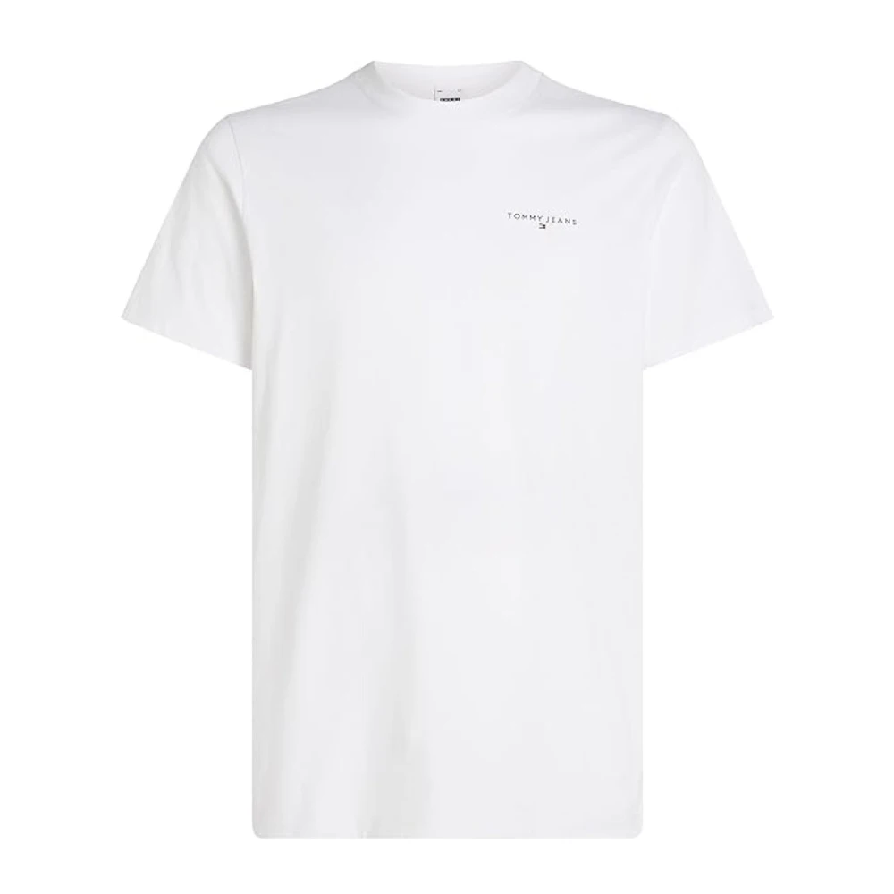 Tommy Jeans Heren Linear T-shirt Herfst Winter Collectie White Heren