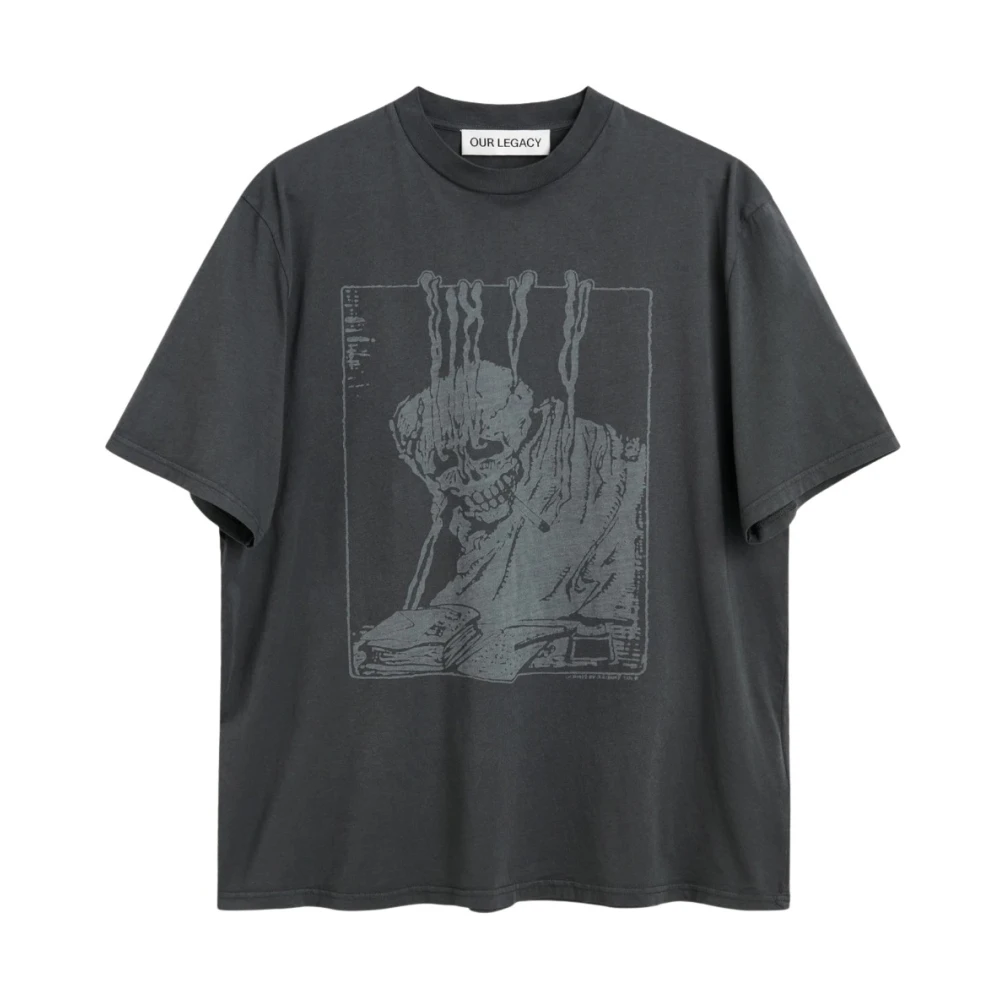 Our Legacy Men's Gray T-Shirts, S, Box T-Shirt