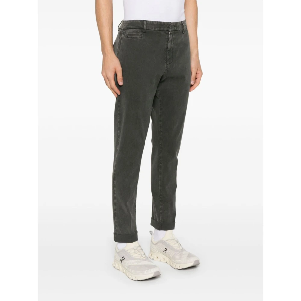 Dondup Gestructureerde Grijze Broek met Taps Toelopende Pijp Gray Heren