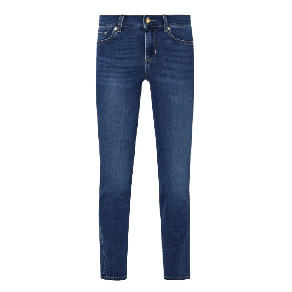 Liu Jo Slim 7 8 Jeans in katoen en lyocell mix Blue Dames