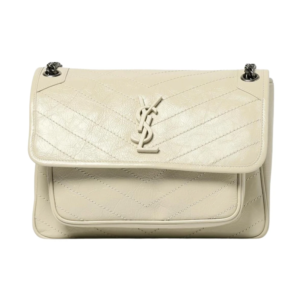 Saint Laurent Women's White Niki Medium Shoulder Bag