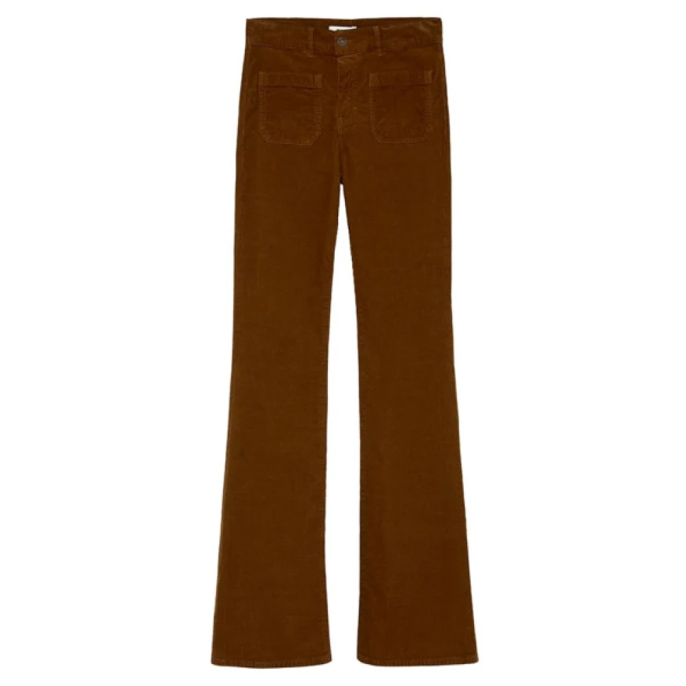 Five Jeans Brown Luna Trousers - Female - Wide Trousers - W26 - Trousers