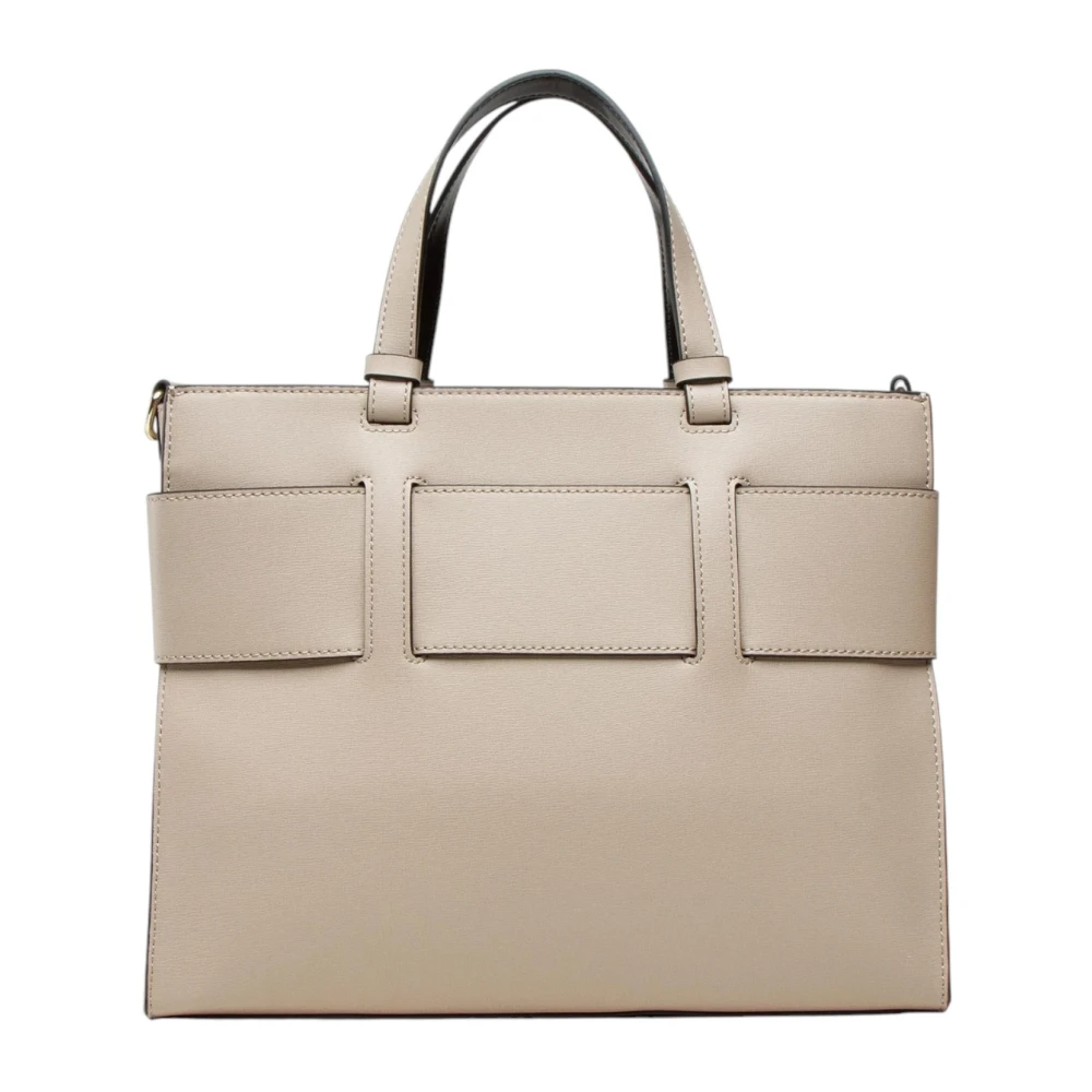 Armani Exchange Beige Rits Tas met Binnen Zakken Beige Dames