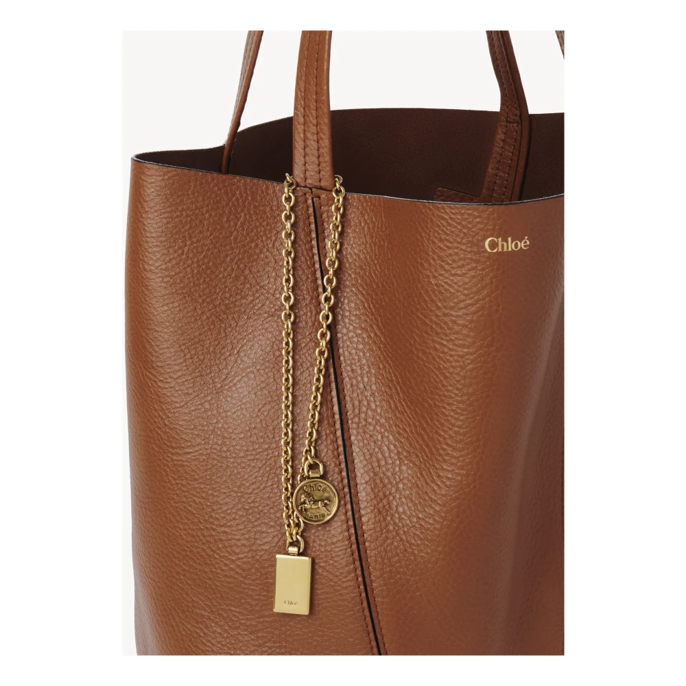 Chloé Bruine Spin Tote Tas Brown Dames