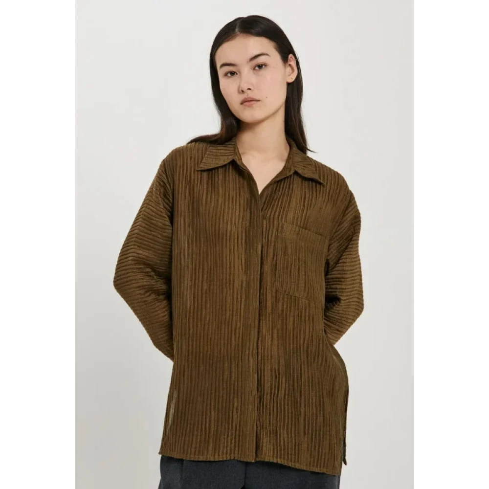 Norr Olijfgroene Shirt voor Vrouwen Brown Dames